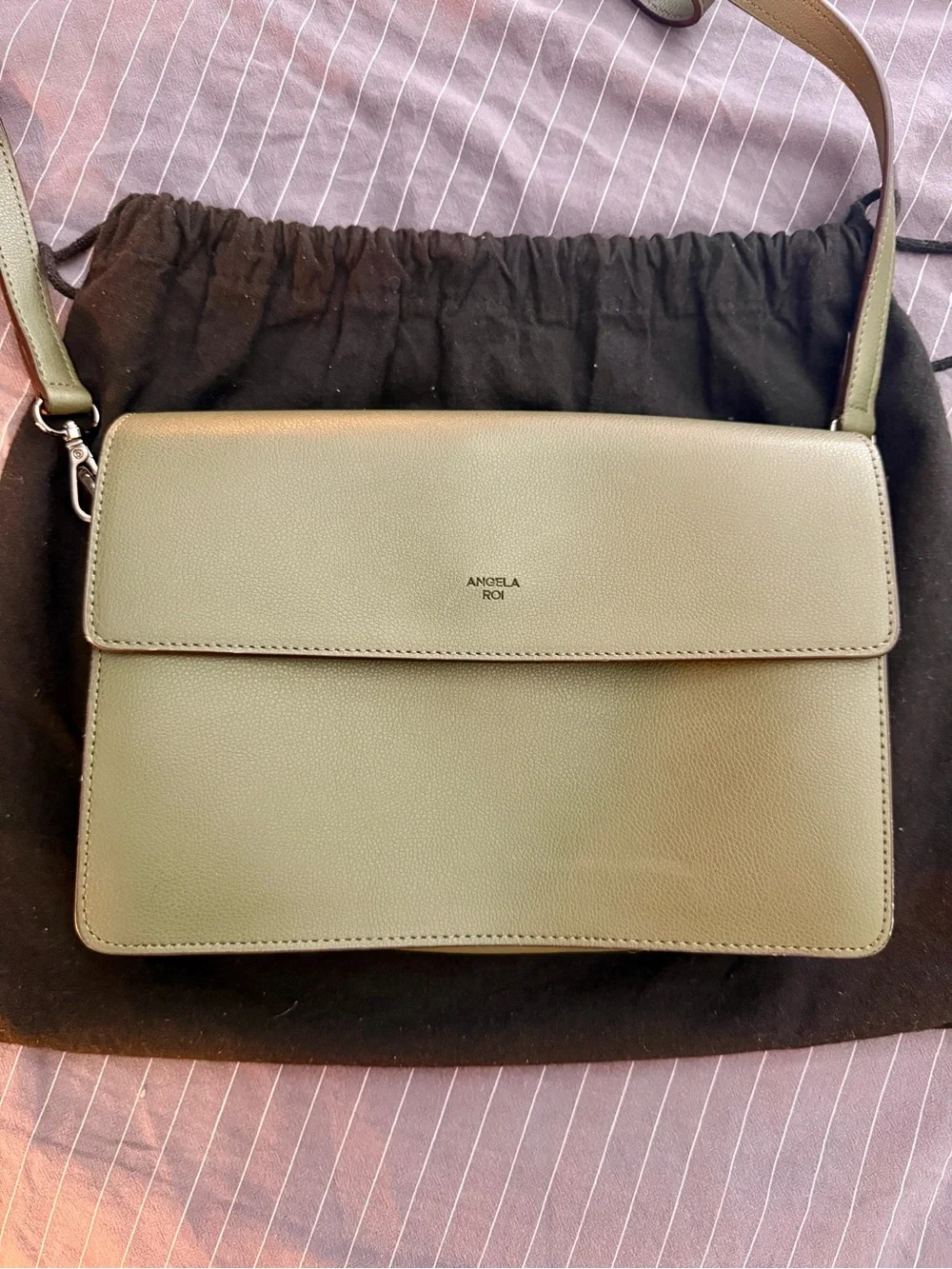 Angela Roi Dark Olive Green Crossbody Bag